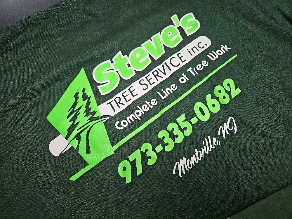 Finished custom printed garments