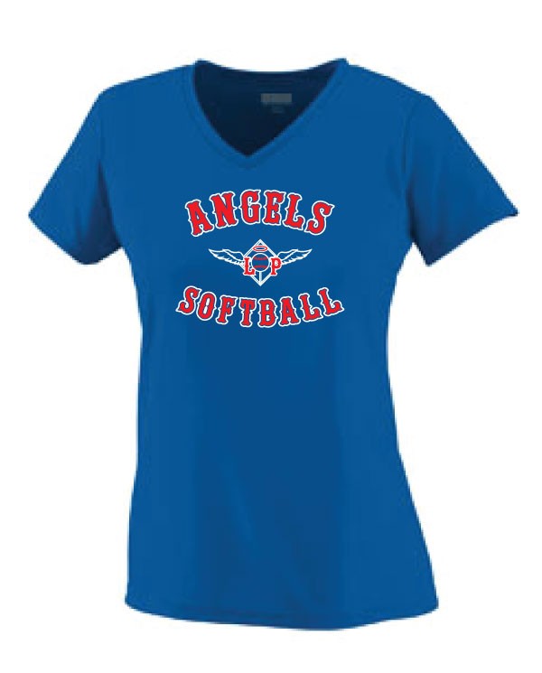 LP Angels Vneck Ladies Wicking T-shirt